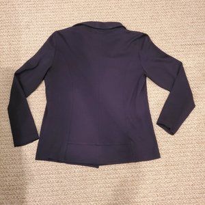 Black Peplum Open Front Blazer